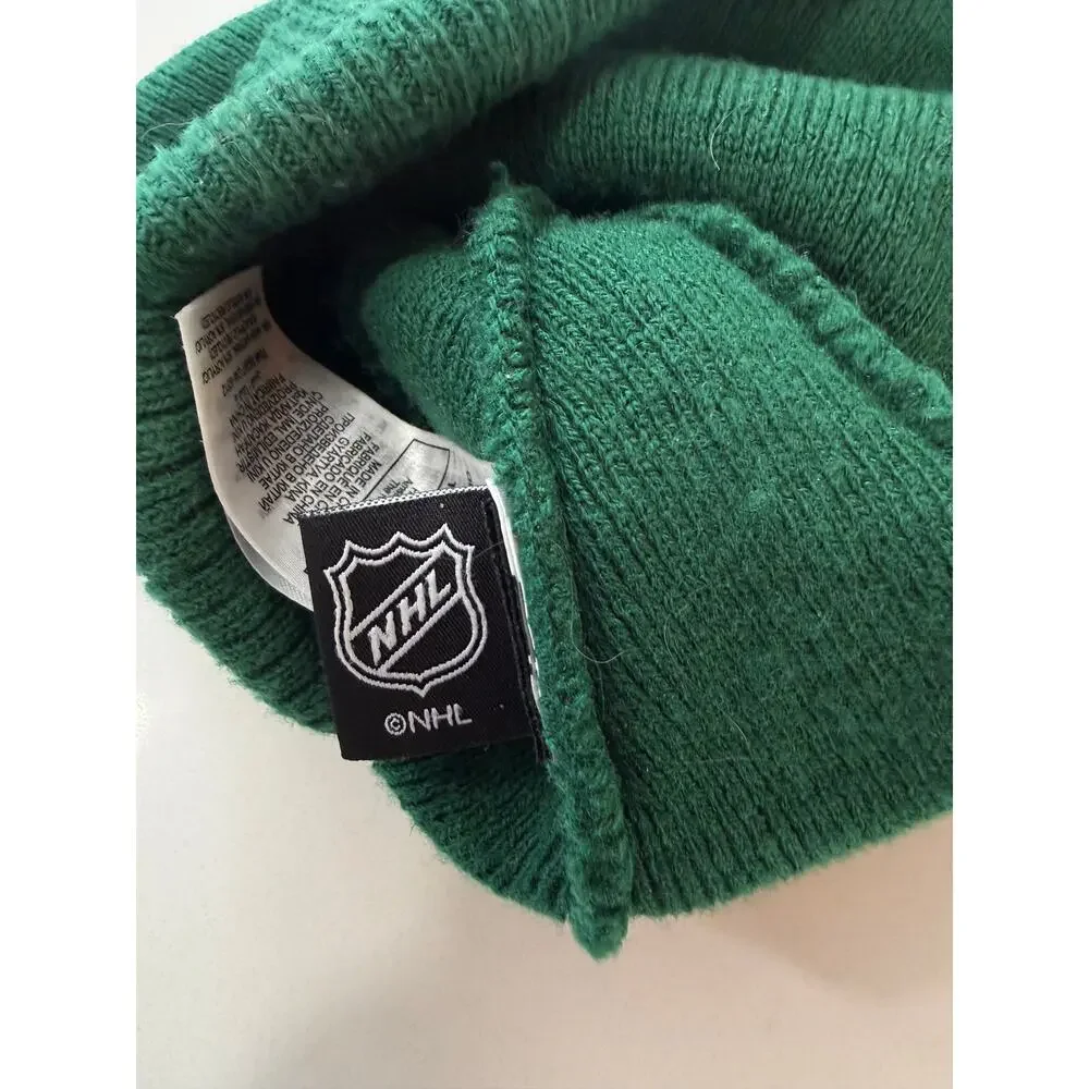 Minnesota Wild Adidas NHL Hockey Beanie Green Red Striped Cuffed Knit Hat Unisex